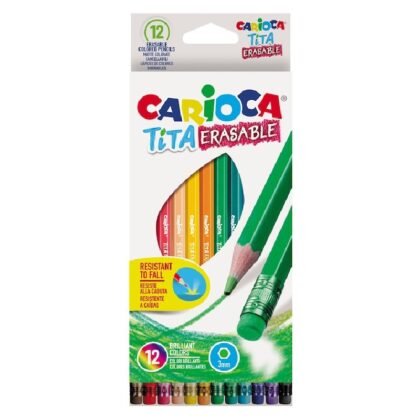 CARIOCA Tita Erasable Цветни моливи с гума 12бр.