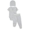 T4186 К-кт 3ч. HAPPY ANIMAL 3-6m/68cm GREY