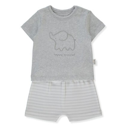 F1477 Пижама 2 ч. HAPPY ANIMAL 3-6m/68cm GREY
