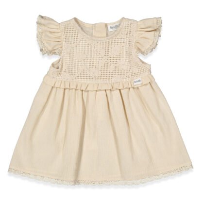 K4830 Рокля crinkle Бежов 12-18м/86см