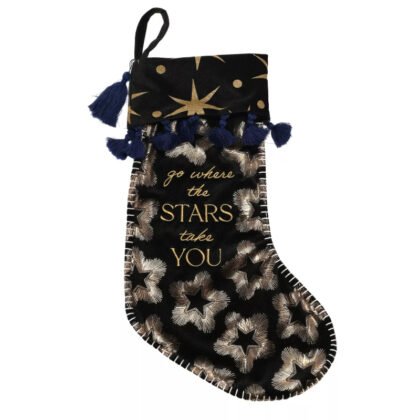 XM11379 Черен кадифен чорап The Stars Take You