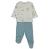 F1492 Пижама 2ч.TO SPACE 3-6m/68cm GREEN PETROL