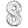53828 Фолиев балон цифра 8 Silver, 86см.