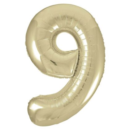 53839 Фолиев балон цифра 9 Gold, 86см.
