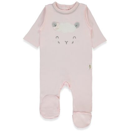 T4068 Гащеризон ORGANIC SLEEPY SHEEPY PINK 1-3M