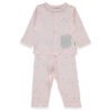 F1458 Пижама 2ч ORGANIC SLEEPY SHEEPY PINK 1-3M