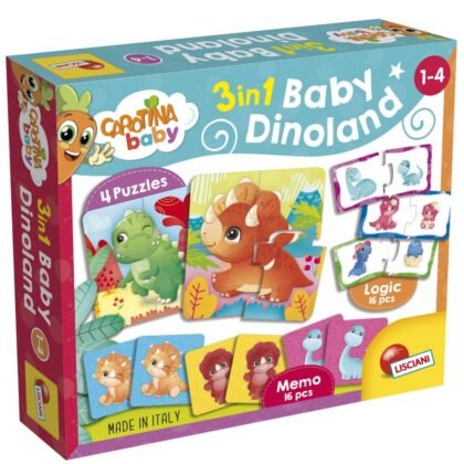 CAROTINA BABY LOGIC Динозаври пъзел и 3D