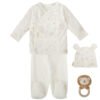 К-кт 4ч с играчка NOE 0-3м White/Linen