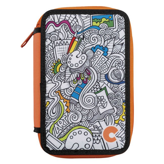 CARIOCA Color Несесер с 3 ципа пълен 18 части
