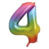 56804 Фолиев балон цифра 4 Rainbow, 86см.