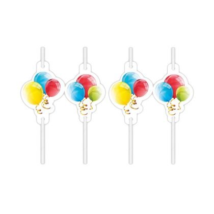 91838 Хартиени сламки SPARKLING BALLOONS