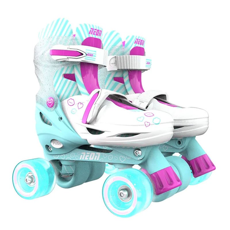 Кънки Neon Combo 2в1 30-33 р-р Teal Pink