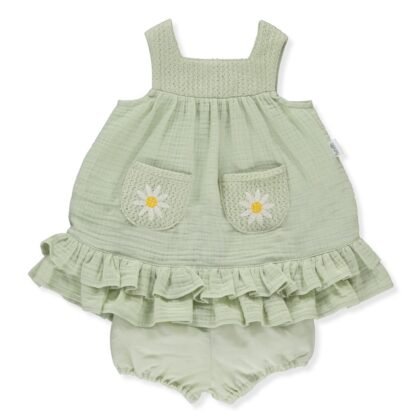 K4385 Рокля 2ч. ETHNIC DAISY зелен 24-36M 98CM