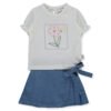 K5320 К-кт 2ч. FLOWER GIRL 9-12m/80cm BLUE