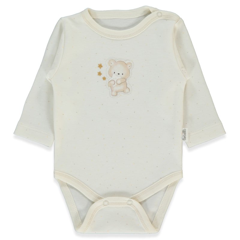T4043 Боди д.р. BE KIND DARK ECRU 9-12M