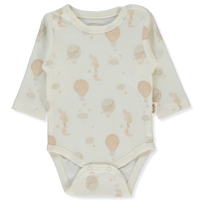 T4035 Боди д.р. ORG BORN WITH LOVE D. ECRU 9-12M