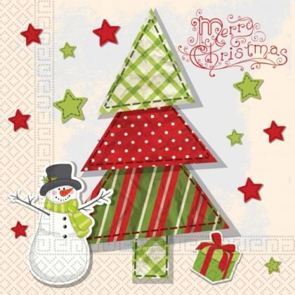 89458 С-ки трипл. 33х33 см.20 бр. XMAS Tree Dec.