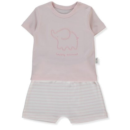 F1477 Пижама 2 ч. HAPPY ANIMAL 18-24m/92cm PINK