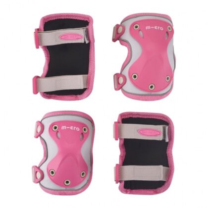 Micro Наколенки/Налакътници reflective Pink М