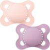 Залъгалка Nature Plain Matt Pink 0m+ 2бр