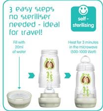 Шише Easy S. Anti-Colic Bottle 260ml 2бр сиви - Image 3