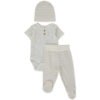 T4186 К-кт 3ч. HAPPY ANIMAL 3-6m/68cm BEIGE