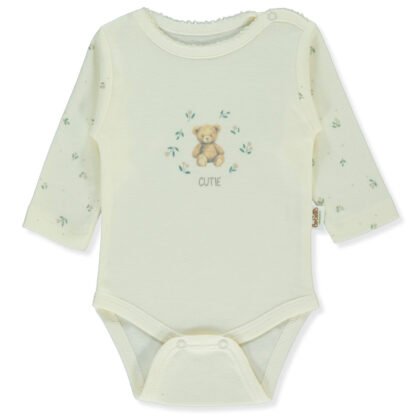 T3959 Боди д.р. ORGANIC CUTE BEAR ECRU 6-9M