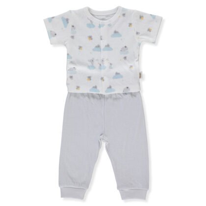 F1427 Пижама 2ч stars and koalas Сив 0-1м/56см