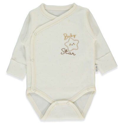 T4042 Боди д.р. BE KIND DARK ECRU 0-1M