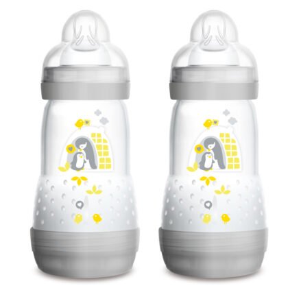 Шише Easy S. Anti-Colic Bottle 260ml 2бр сиви