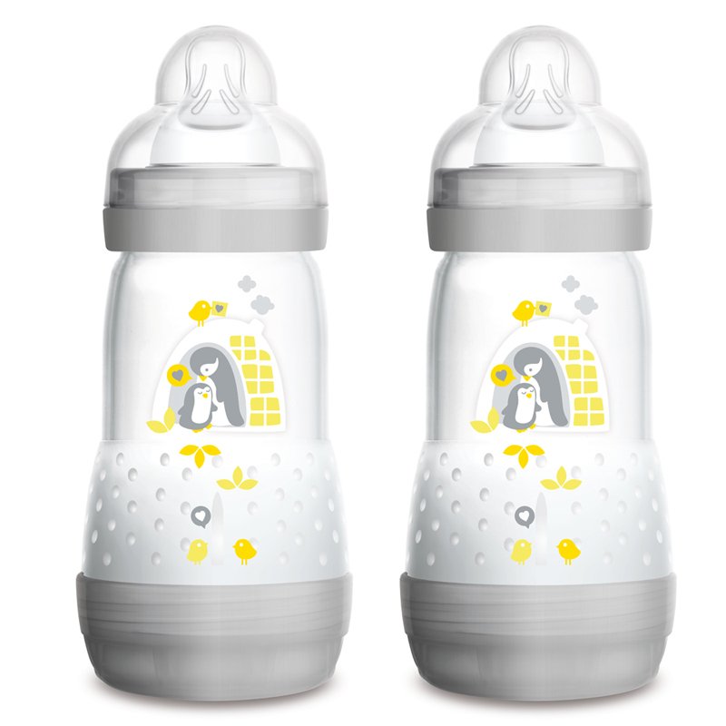 Шише Easy S. Anti-Colic Bottle 260ml 2бр сиви