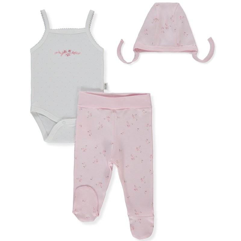T4196 К-кт 3ч. FLOWER GARDEN 0-3m/62cm PINK