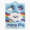1049S,3D Подаръчна торбичка синя happy day