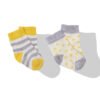 S506 Чорапи 2ч. STAGECOACH GREY-YELLOW 24-36м