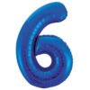 55746 Фолиев балон цифра 6 Blue, 86см.