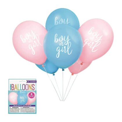 76095 Комплект 8бр. балони “Boy or Girl“ 30 см.