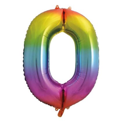 56800 Фолиев балон цифра 0 Rainbow, 86см.