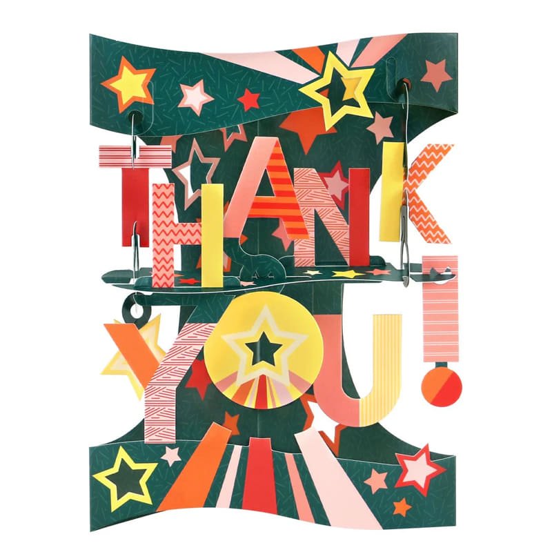 Картонена люлееща картичка - Thank You