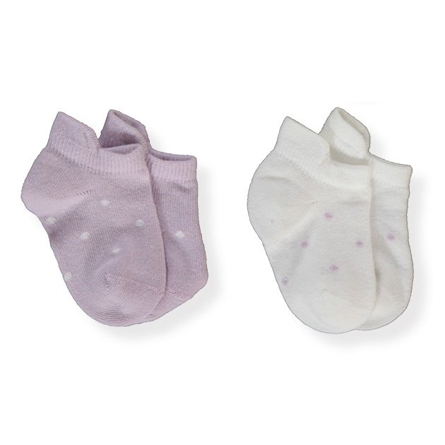 S759 Чорапи 2ч. 6-12M ECRU-LILAC