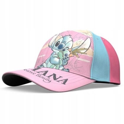 Stitch Шапка с козирка 54 см. розова-син