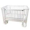 Дървена кошара + матрак BAMBINO 70х110х12 Бял