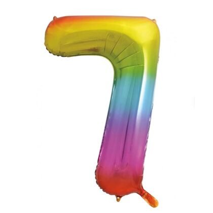 56807 Фолиев балон цифра 7 Rainbow, 86см.