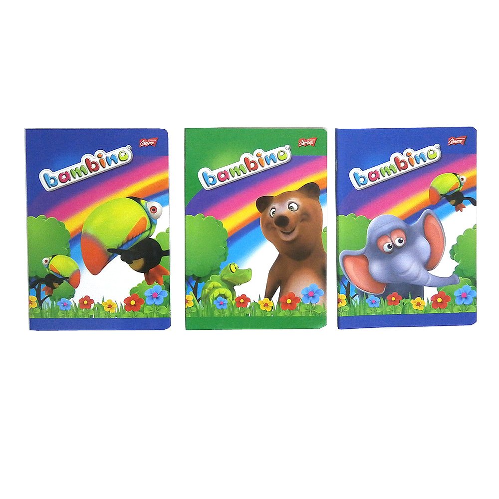 Тетрадка А5 16л. тесни цветни редове Bambino