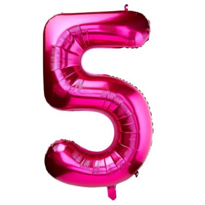 55735 Фолиев балон цифра 5 Pink, 86см.