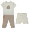 F1476 Пижама 3ч. BABY CARROT 3-6m/68cm BROWN