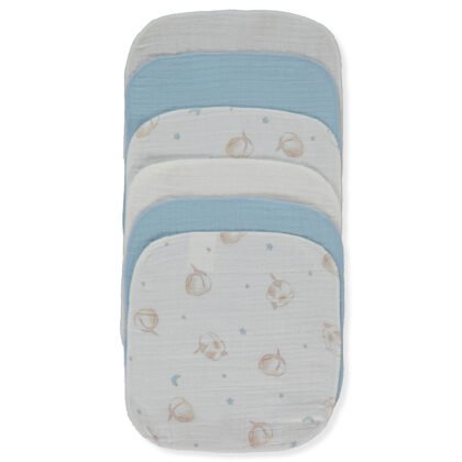 C1190 Кърпи муселин 6бр. PILLOWY 20x20cm BLUE