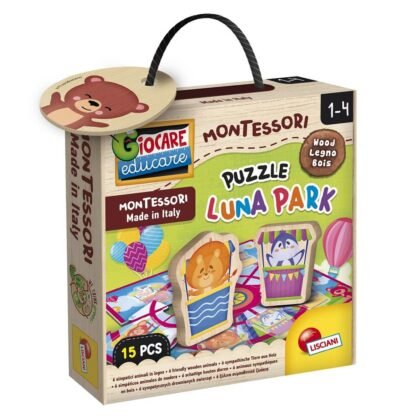 MONTESSORI BABY WOOD PUZZLE LUNA PARK