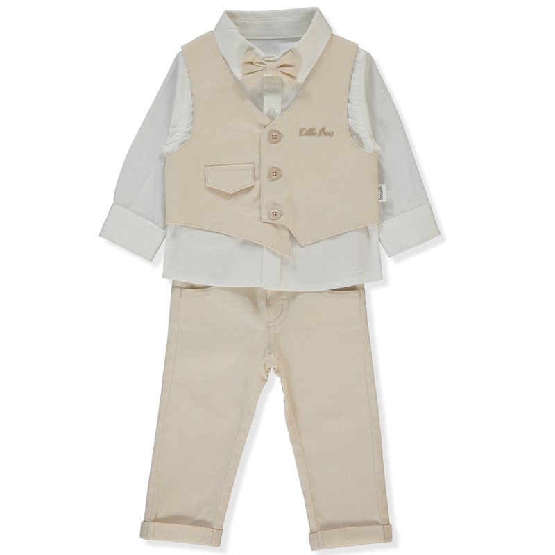 K5230 Костюм 3ч. LITTLE BOSS 3-6m/68cm BEIGE