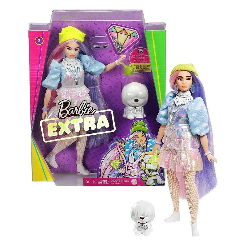 Barbie Extra Кукла Curvy Doll with Shimmer Look