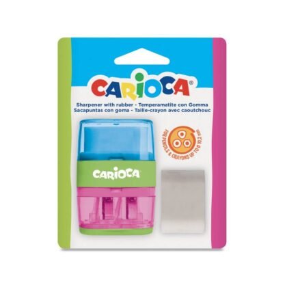 CARIOCA Двойна острилка + гума Зелен